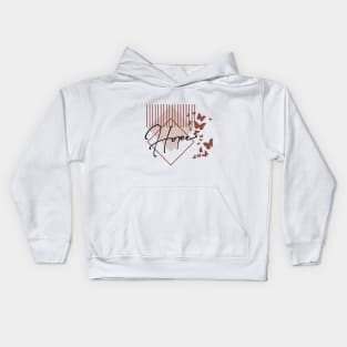 Aesthetic Typography Hope Kids Hoodie